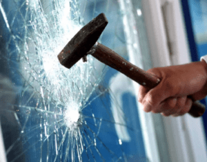 Broken Glass and a Hammer